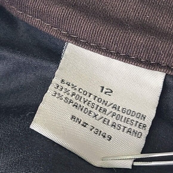 One 5 One Womens Size 12 Authentic Denim Brown Stretch Pants - Picture 2 of 12